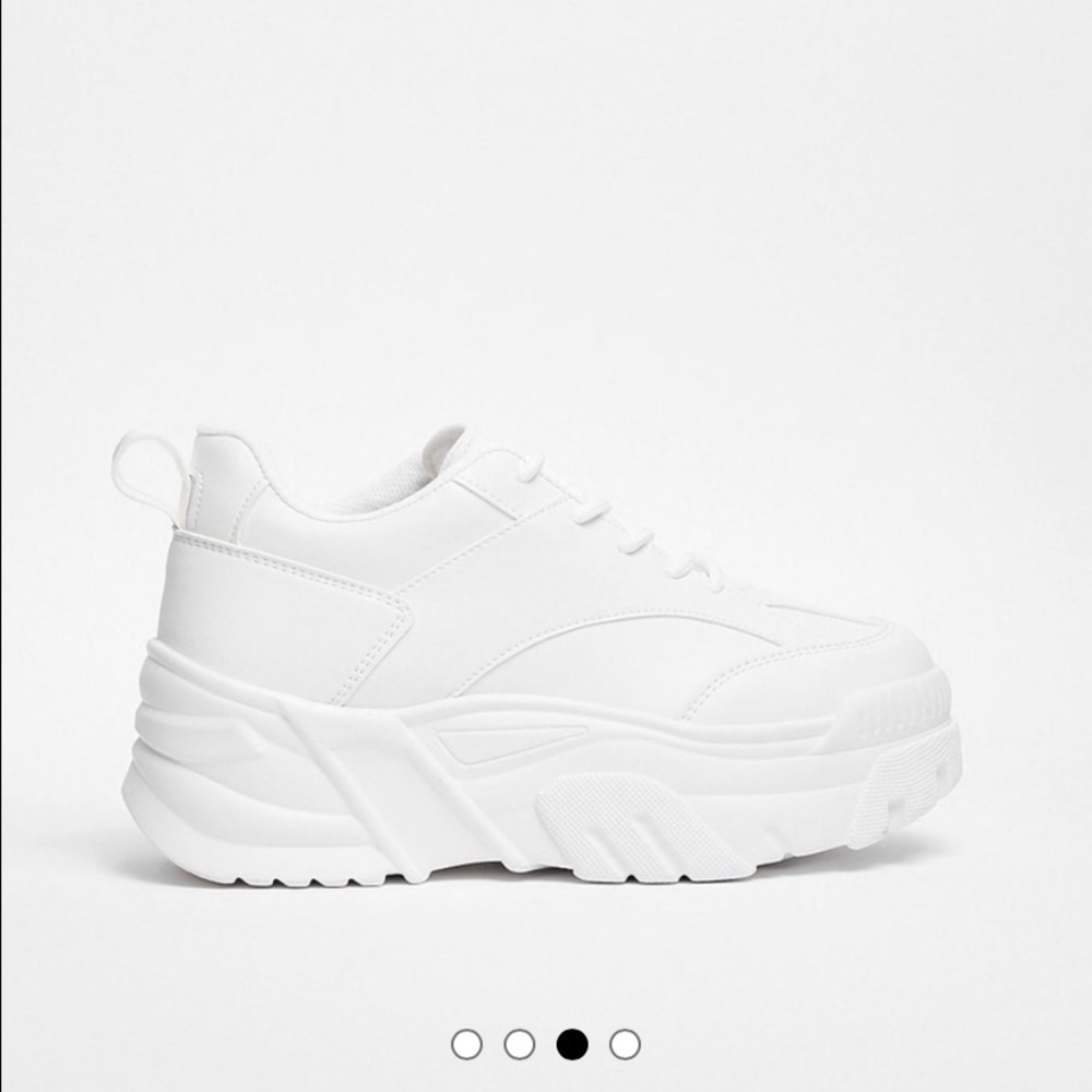 White chunky Nasty Gal shoes